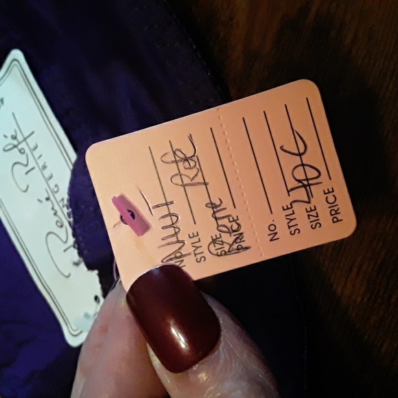 NWT 40C Rene Rofe Gorgeous Purple & Silver Unpadded underwire Sexy Stunning Bra - Picture 10 of 15